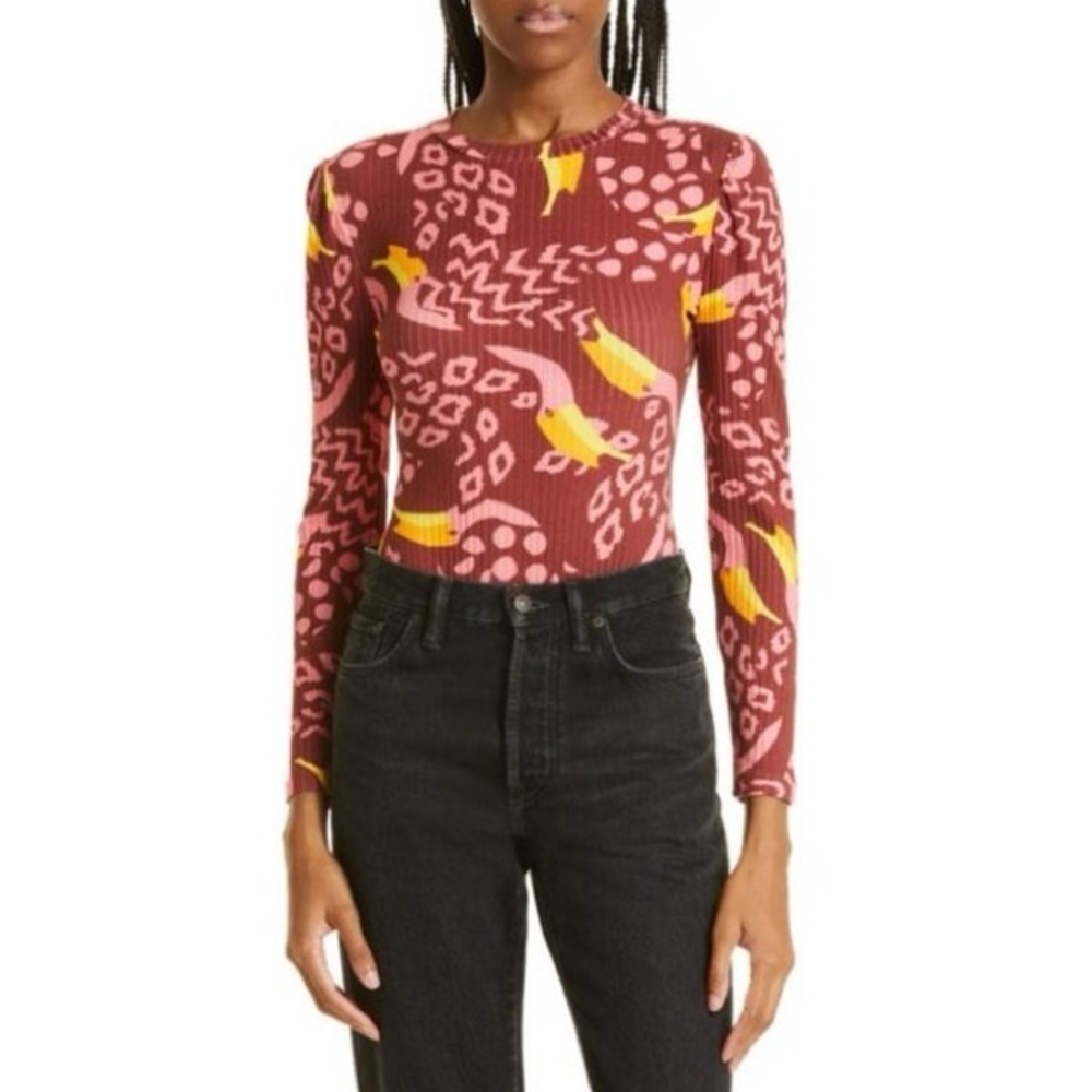 NWT Farm Rio Toucanissimo Long Sleeve Body Suit - Sz M